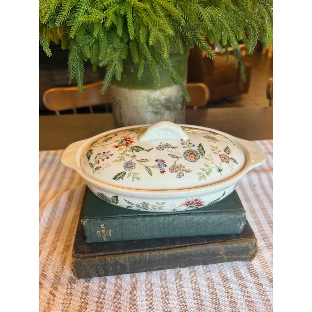Viintage Andrea by Sadek Buckingham Pattern, Covered Casserole Dish 8801